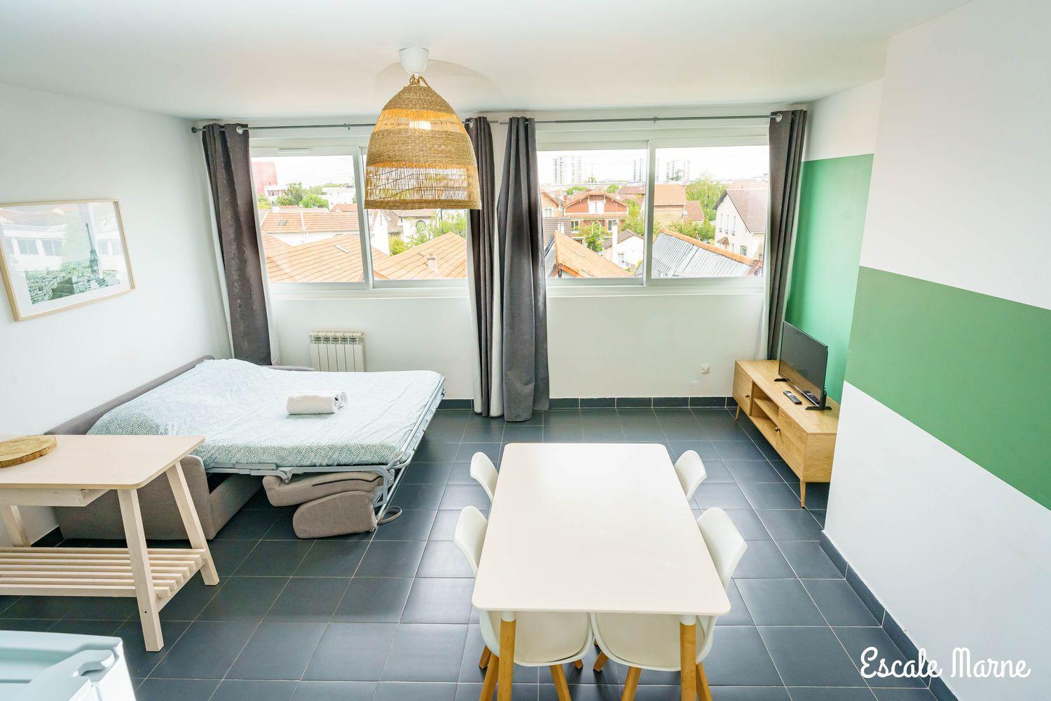 Escale-Marne Fr - 201 - Free Parking - Free Luggage Storage - All Equipped - Linen Included - Washing Machine - Luxury Emma Mattress 160X200 - 10Mn Walk Metro 8 - Rer A - Panoramic View - From 1 To 6 Guests Maisons-Alfort Exterior foto
