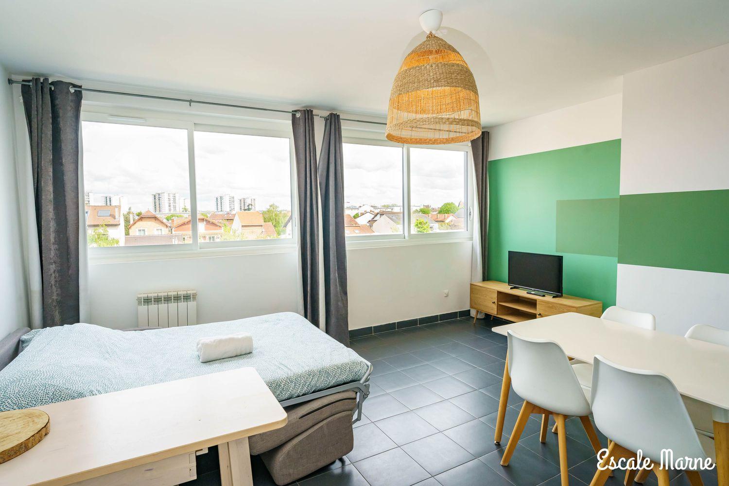 Escale-Marne Fr - 201 - Free Parking - Free Luggage Storage - All Equipped - Linen Included - Washing Machine - Luxury Emma Mattress 160X200 - 10Mn Walk Metro 8 - Rer A - Panoramic View - From 1 To 6 Guests Maisons-Alfort Exterior foto